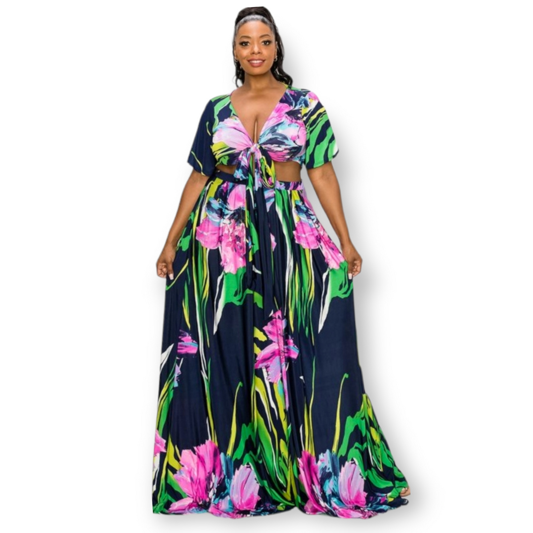 Two piece floral set