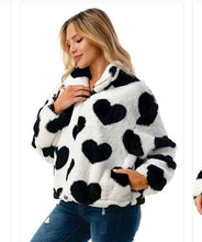 Load image into Gallery viewer, Heart fur jacket
