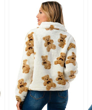 Load image into Gallery viewer, bear print fur jackey
