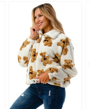 Load image into Gallery viewer, bear print fur jackey
