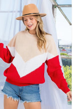 Load image into Gallery viewer, color blocked sweater
