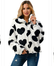 Load image into Gallery viewer, heart fur jacket

