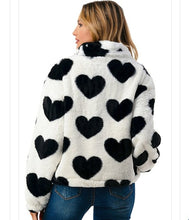 Load image into Gallery viewer, heart fur jacket
