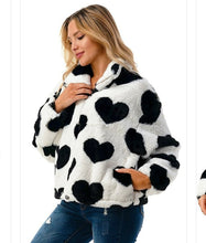 Load image into Gallery viewer, heart fur jacket
