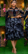 Load image into Gallery viewer, black three layered dress
